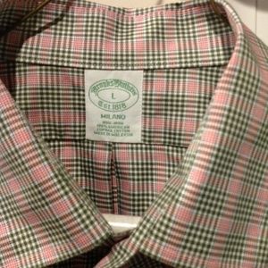 Brooks Brothers Milano Olive Long Sleeve Shirt